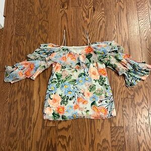 Alice + Olivia Floral Off-Shoulder Blouse - Multicolor
